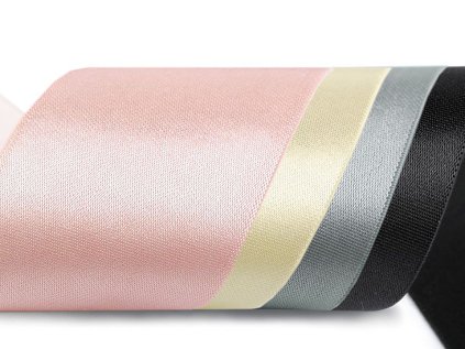 Saténová pruženka šíře 50 mm (Varianta 1 černá, Balení 1 m)