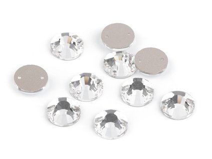 Broušené kamínky našívací Ø12 mm (Varianta crystal, Balení 12 ks)