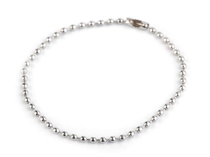 Kuličkový řetízek 18 cm poutko (Varianta nikl, Balení 10 ks)