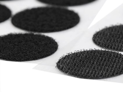 Suchý zip samolepicí kolečka Ø35 mm (Varianta 1 bílá, Balení 1 karta)