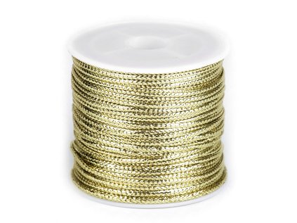 Dutinka s lurexem šíře 2 mm plochá, vánoční (Varianta 2 zlatá sv., Balení 1 ks)