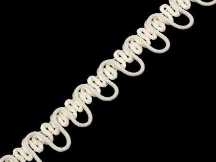 Prýmek s pružným očkem na knoflíky šíře 15 mm (Varianta 12 modrá světlá, Balení 2 m)