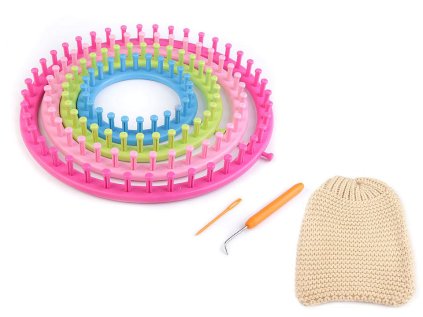 Sada plastových rámečků na pletení tunelů, šál, čepic (Varianta viz foto, Balení 1 sada)