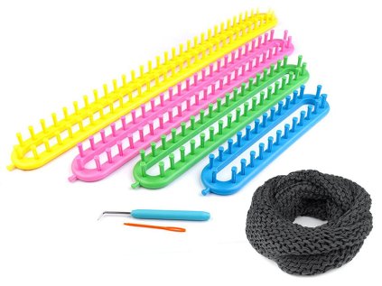 Sada plastových rámečků na pletení tunelů, šál, čepic (Varianta viz foto, Balení 1 sada)