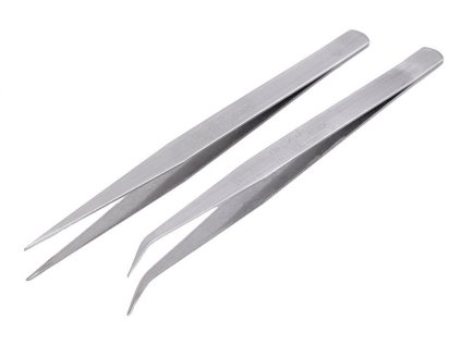 Kovová pinzeta délka 15 cm (Varianta 1 nikl rovná, Balení 1 ks)