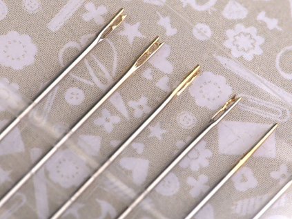 Jehly látací pro špatný zrak, zlatá ucha (Varianta nikl, Balení 1 karta)