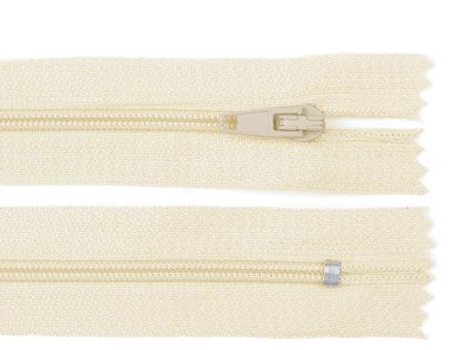 Spirálový zip No 3 délka 12 cm autolock (Varianta 103 krémová nejsvět., Balení 1 ks)