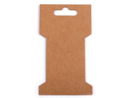 Papírová karta natural 6,6x11,5 cm s výřezem (Varianta hnědá přírodní, Balení 20 ks)