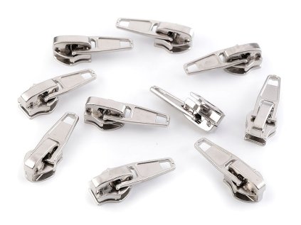 Jezdec ke spirálovým zipům No 7 (Varianta nikl tm., Balení 10 ks)