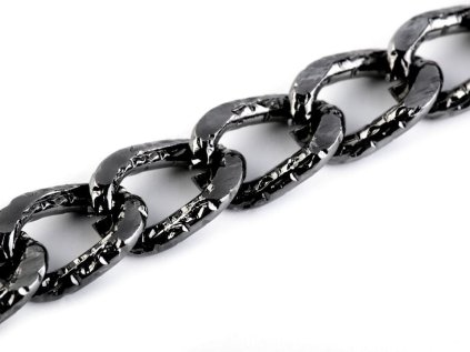 Řetízek na kabelky s reliéfem, s karabinou, délka 120 cm (Varianta 1 nikl, Balení 1 ks)