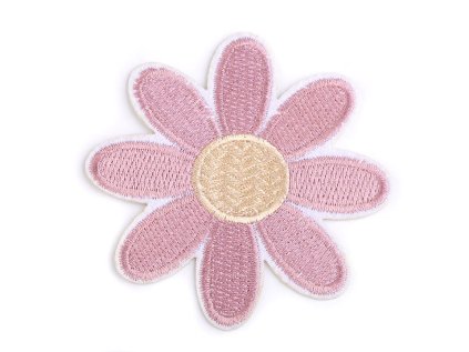 Velká nažehlovačka květ (Varianta 1 bílá, Balení 1 ks)