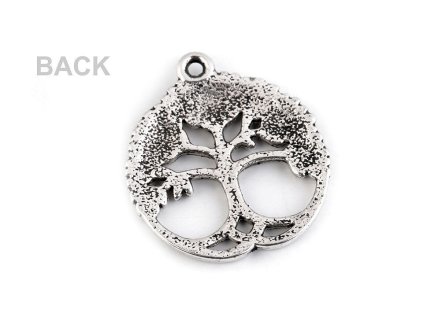 Přívěsek strom života Ø23 mm (Varianta platina s patinou, Balení 10 ks)