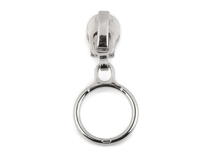 Jezdec ke spirálovým zipům No 5 s kroužkem (Varianta 1 nikl, Balení 20 ks)