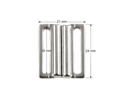 Plavkové zapínání šíře 20 mm kovové (Varianta 1 nikl, Balení 2 pár)