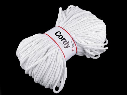 Provázková příze 100 m Cordy (Varianta 25 (8002) bílá přírodní, Balení 1 ks)