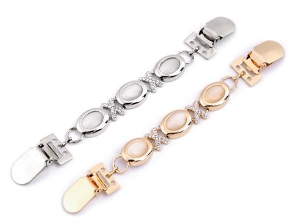 Spona dragoun se štrasem (Varianta 1 stříbrná, Balení 1 ks)