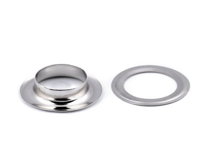 Průchodky s podložkou vnitřní Ø12 mm / vnější Ø21 mm lesklé (Varianta 1 nikl, Balení 10 pár)