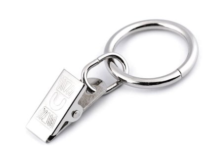 Žabky na záclony a závěsy kovové s kroužkem Ø25 mm (Varianta nikl, Balení 20 ks)