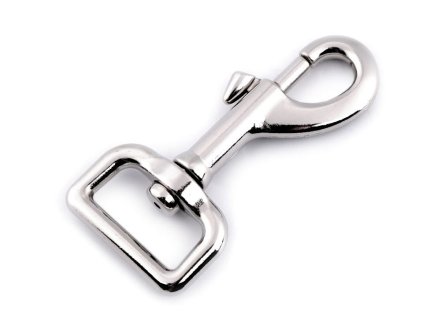 Mohutná kovová karabina otočná, průvlek 25 mm (Varianta 1 nikl, Balení 1 ks)