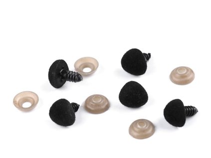 Čumák sametový s pojistkou 14x15 mm (Varianta 1 černá, Balení 5 sada)
