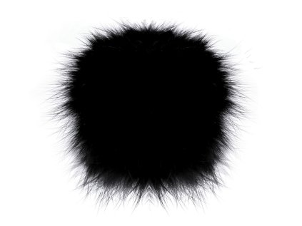 Kožešinová bambule s poutkem Ø6 cm (Varianta 1 bílá, Balení 1 ks)