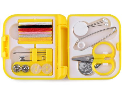 Cestovní šitíčko v plastovém pouzdře (Varianta 1 krémová nejsvět., Balení 1 ks)