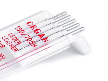 Strojové jehly na kůži sdružené 90;100 Organ (Varianta nikl, Balení 5 krab.)