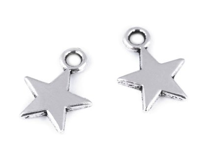Přívěsek hvězda Ø10 mm (Varianta platina, Balení 10 ks)