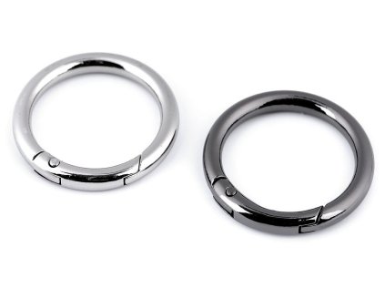 Karabina kulatá na kabelky / kroužek na klíče Ø32 mm (Varianta 1 nikl, Balení 1 ks)