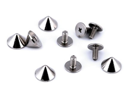 Ozdobný šroubovací hrot / nýt / nožičky na kabelky Ø9,5 mm (Varianta 1 nikl, Balení 5 pár)