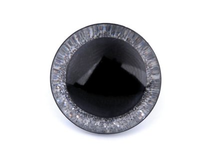 Oči glitrové s pojistkou Ø20 mm (Varianta 1 stříbrná, Balení 4 sada)