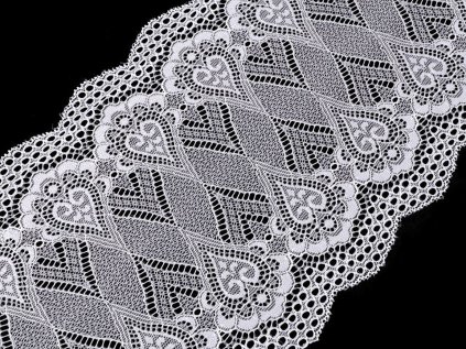 Elastická krajka / vsadka / běhoun šíře 18 cm (Varianta 2 (18 cm) černá, Balení 1 m)