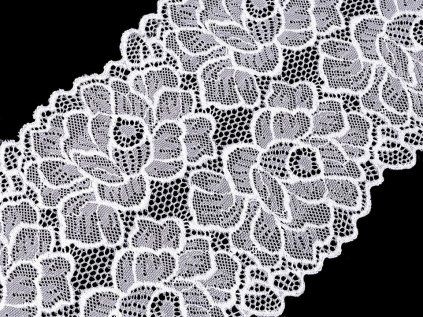 Elastická krajka / vsadka / běhoun šíře 15,5 cm (Varianta 2 černá, Balení 1 m)