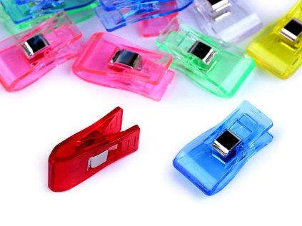 Fixační kolíček / svorka 18x33 mm na látky (Varianta mix náhodných variant, Balení 50 ks)