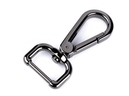 Kovová karabina otočná, průvlek 20 mm (Varianta 1 nikl, Balení 1 ks)