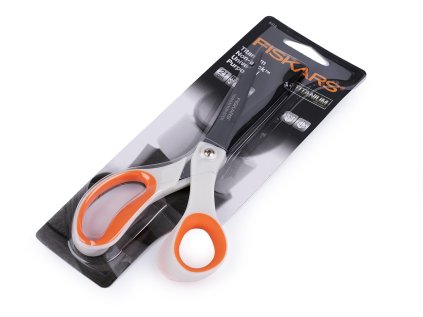 Nůžky Fiskars titanové délka 21 cm (Varianta bílá oranžová, Balení 1 ks)