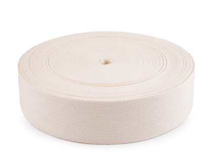 Bavlněný popruh šíře 50 mm (Varianta režná světlá, Balení 25 m)