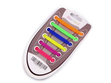 Silikonové tkaničky do bot (Varianta multikolor, Balení 1 karta)