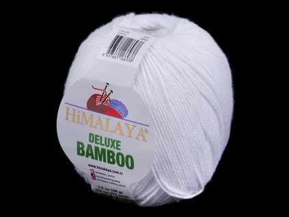 Pletací příze Deluxe Bamboo 100 g (Varianta 1 (01) bílá, Balení 1 ks)