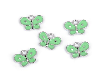 Přívěsek mini zvířátka (Varianta 1 (80649) mint motýl, Balení 5 ks)