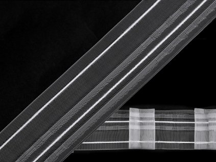 Záclonovka 2 skladová šíře 50 mm (Varianta transparent, Balení 50 m)