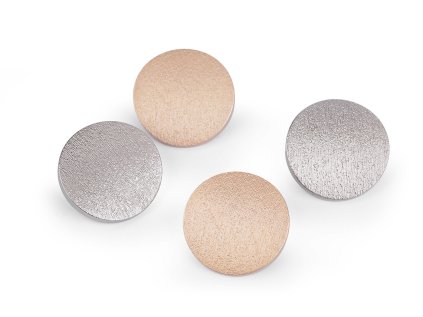 Kovový knoflík s designovým reliéfem velikost 38" (Varianta 1 nikl tm., Balení 25 ks)