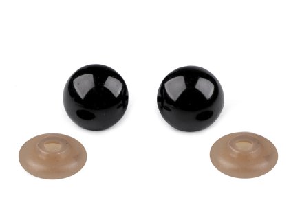 Oči s pojistkou Ø20 mm (Varianta černá, Balení 10 sada)