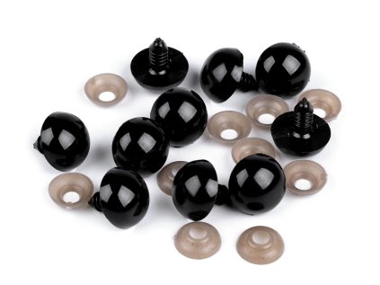 Oči s pojistkou Ø18 mm (Varianta černá, Balení 50 sada)