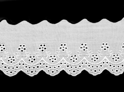 Madeira - štykování šíře 75 mm (Varianta bílá, Balení 1 m)