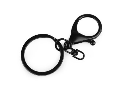 Karabina s kroužkem na klíče (Varianta 1 nikl, Balení 1 ks)