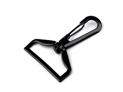 Kovová karabina otočná, průvlek 38 mm (Varianta černý lak, Balení 1 ks)