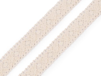 Bavlněná krajka / vsadka paličkovaná šíře 19 mm (Varianta 1 bílá, Balení 13.5 m)