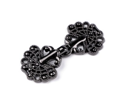 Ozdobné filigránové zapínání (Varianta 1 nikl černý, Balení 1 pár)