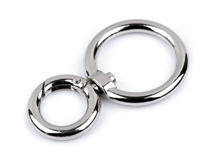 Kovová karabina otočná, průvlek 25 mm (Varianta 1 nikl, Balení 1 ks)